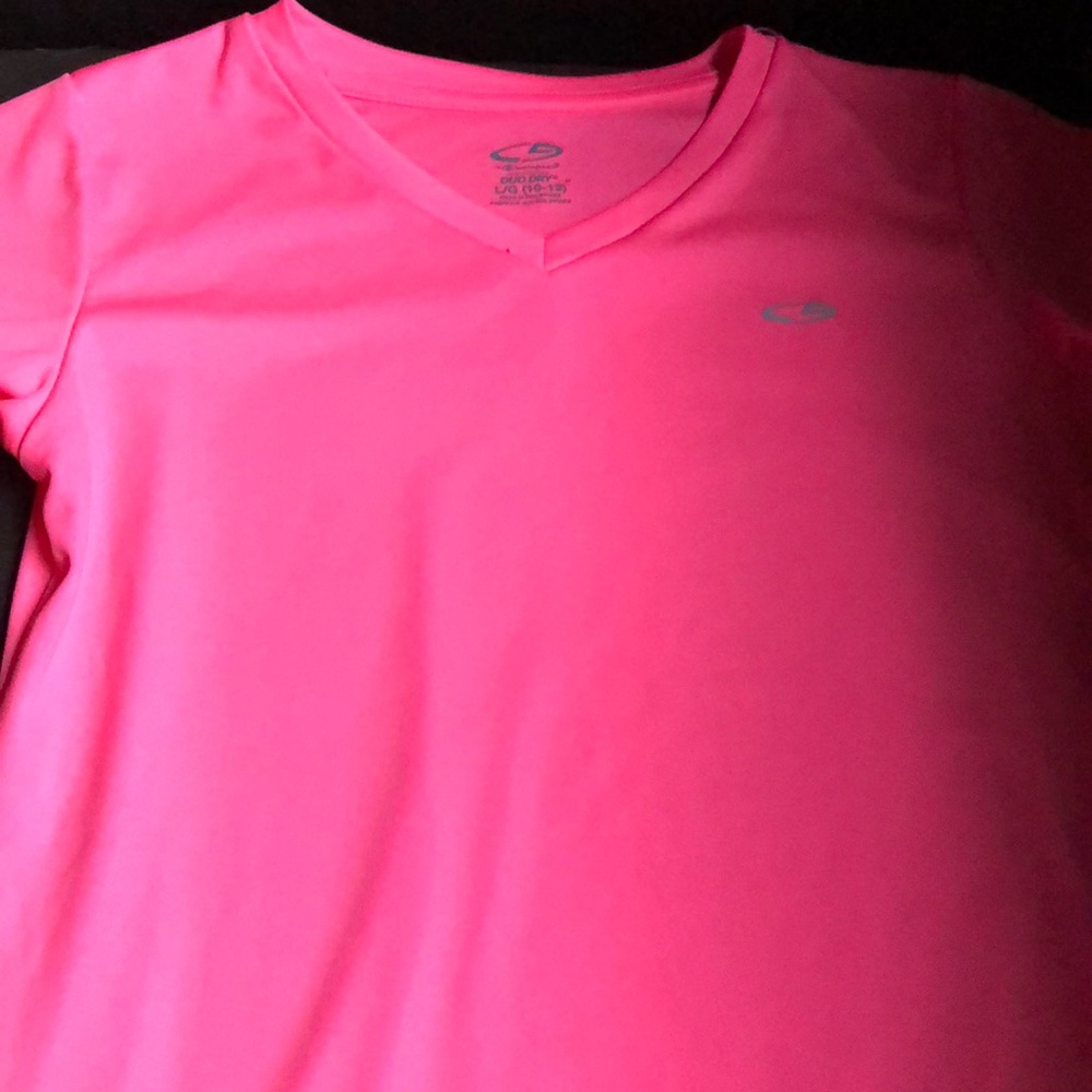 Pink champion tee shirt